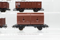 Roco/u.a. H0 Konvolut Kübelwagen/ Hochbordwagen/ ged. Güterwagen DB/DSB/NS