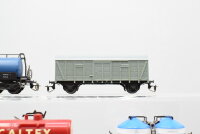 Rokal/u.a. TT Konvolut Silowagen/ Kesselwagen/ ged. Güterwagen/ Hochbordwagen DB/SNCB
