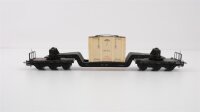 Märklin H0 4618 Tiefladewagen mit Übersee-Kiste  SST 53  St 52 der DB