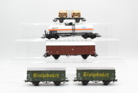 Märklin/Roco H0 Konvolut ged. Güterwagen/ Weinfasswagen/ Kesselwagen DB/u.a. (in EVP)