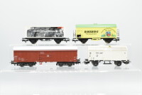 Märklin H0 Konvolut Kühlwagen/ Schwenkdachwagen/ Containertragwagen DB