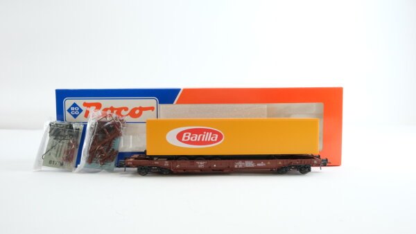 Roco H0 46572 Taschenwagen mit Sattelauflieger (Barilla) FS
