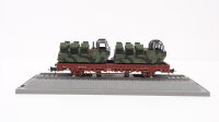 Roco H0 884 Rungenwagen (Minitanks, mit 2 Scorpion Minenwerfer) DB