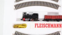 Fleischmann N 9305 Start-Set Güterzug mit Schotterbrettgleis