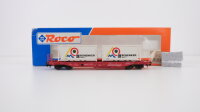 Roco H0 47001 Taschenwagen mit Container (Kombiwaggo,...