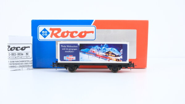 Roco H0 47253 Containertragewagen mit Container (Frohe Weihnachten)