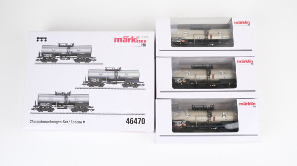 Märklin H0 46470 Chemiekesselwagen-Set "EVA" DB