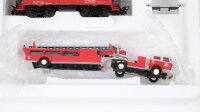 Märklin H0 4580 Wagen-Set "Texas" caboose und flatcar mit Feuerwehr der USA (unvollständig)