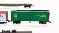 Unbekannt H0 Konvolut amerikanische ged. Güterwagen/ Kesselwagen/ Flachwagen NH/RPR/Santa Fee/u.a.