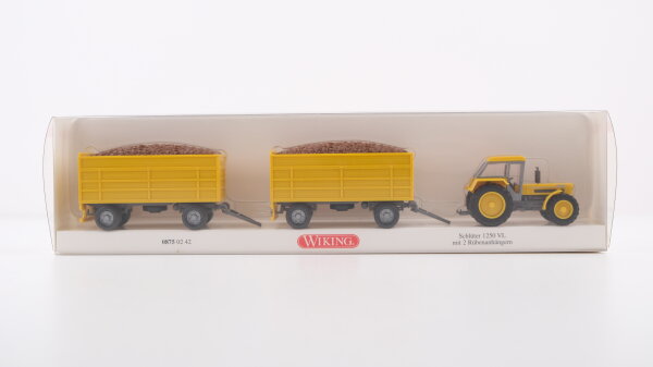 Wiking 1:87 0875 02 42 Schlüter 1250 VL mit 2 Rübenanhängern