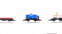 Märklin Z Konvolut Niederbordwagen/ Glaskesselwagen/ Kesselwagen DB/u.a.