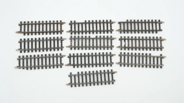Märklin H0 2101 gerades Gleis 90mm 10 Stück (kleine Abbrüche)