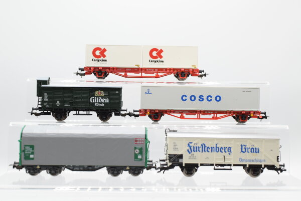 Piko H0 Konvolut Containertragwagen/ Planenwagen/ ged. Güterwagen DB/DB Cargo/u.a.