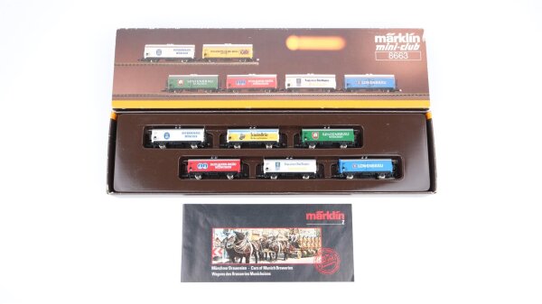 Märklin Z 8663 Bierwagen-Set Münchner Brauereien Ichqrs 377 der DB