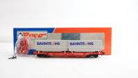 Roco H0 46584 Taschenwagen mit Container...
