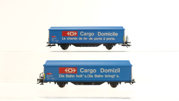 Märklin H0 Konvolut Seitenwandschiebewagen (Cargo Domicile) SBB-CFF