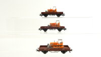 Märklin H0 Konvolut Niederbordwagen mit Ladung (Baumaschinen) DB