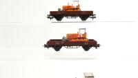 Märklin H0 Konvolut Niederbordwagen mit Ladung (Baumaschinen) DB