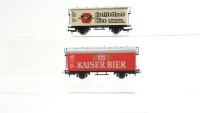 Klein Modellbahn H0 Konvolut Kühlwagen (kaiser Bier, Hoffstettner Bier, Egger Biere) ÖBB