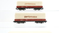 Märklin (Primex) H0 Konvolut Niederbordwagen mit Plane (Primex) DB