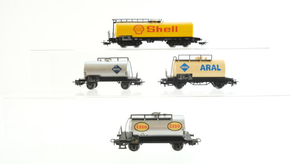 Märklin H0 Konvolut Kesselwagen (Shell, Aral, Esso) DB