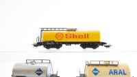 Märklin H0 Konvolut Kesselwagen (Shell, Aral, Esso) DB