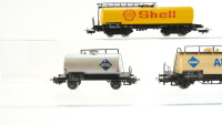 Märklin H0 Konvolut Kesselwagen (Shell, Aral, Esso) DB