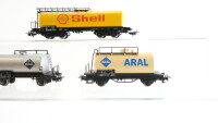 Märklin H0 Konvolut Kesselwagen (Shell, Aral, Esso) DB