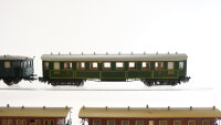 Märklin/u.a. H0 Konvolut Reisezugwagen/ Schienenbus-Beiwagen/ Postwagen 3.Kl. Länderbahnen Württemberg/ K.Bay.Sts.B./u.a.