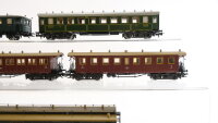 Märklin/u.a. H0 Konvolut Reisezugwagen/ Schienenbus-Beiwagen/ Postwagen 3.Kl. Länderbahnen Württemberg/ K.Bay.Sts.B./u.a.