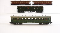 Märklin/u.a. H0 Konvolut Reisezugwagen/ Schienenbus-Beiwagen/ Postwagen 3.Kl. Länderbahnen Württemberg/ K.Bay.Sts.B./u.a.