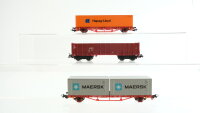 Piko H0 Konvolut Containertragewagen (Maersk,...