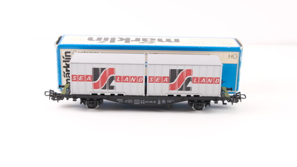 Märklin H0 4668 Behälter-Tragwagen (Containerwagen, SeaLand) Typ Berlin der DB