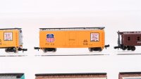 Bachmann/u.a. N Konvolut amerikanische Güterzugbegleitwagen/ ged. Güterwagen/ Kühlwagen PC/UP/u.a.