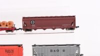 Bachmann/Arnold N Konvolut amerikanische Flachwagen/ Selbstentladewagen/ ged. Güterwagen SFRC/ATSF/GN/B&O/NYC