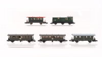 Fleischmann/u.a. N Konvolut Reisezugwagen/ Gepäckwagen/ Nebenbahnwagen 4.Kl. DRG