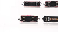 Fleischmann/Minitrix N Konvolut ged. Güterwagen/ Viehtransportwagen/ Niederbordwagen mit Container/ Schwerlasttransportwagen/ Rungenwagen DR