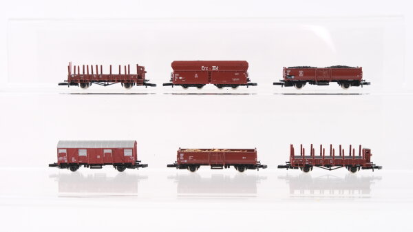 Märklin Z Konvolut Rungenwagen/ Hochbordwagen/ Selbstentladewagen/ ged. Güterwagen DB