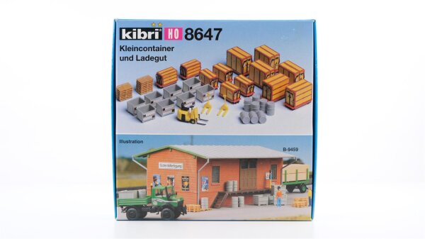 Kibri H0 8647 Deko-Set Kleincontainer und Ladegut