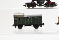 Unbekannt H0 Konvolut  Hochbordwagen, Klappdeckelwagen, Güterzugbegleitwagen, Roheisenwagen (Mannesmann Hüttenwerke) DB