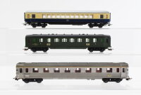 Hornby H0 Konvolut Personenwagen Beige/blau 1.Kl. DB,...