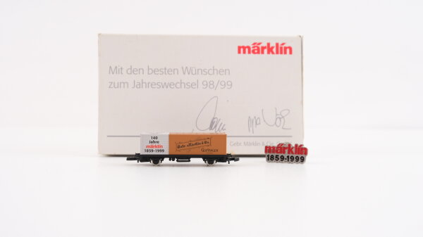 Märklin Z 80408 Güterwagen Behälter-Tragwagen (140 Jahre Märklin - Mit den besten Wünschen zum Jahreswechsel 98-99)