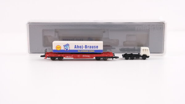 Märklin Z 82271 Huckepackwagen (Ahoj-Brause) Sdgkms 707 der DB AG