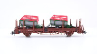 Roco H0 47509 Rungenwagen (mit 2 Heusammler) DB