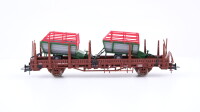 Roco H0 47509 Rungenwagen (mit 2 Heusammler) DB