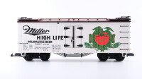 LGB G 4072 Kühlwagen (Miller High Life, Milwaukee Beer Car, U.R.T.C. 93169) 4-achsig, Kunststoffräder (in EVP)