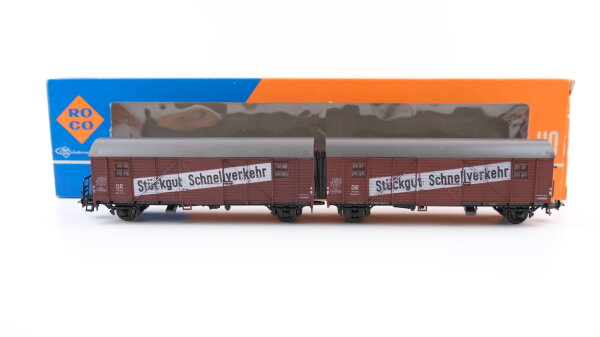 Roco H0 4329 Güterwagen (Leig-Einheit, Stückgut Schnellverkehr 218 066, 218 065) DR