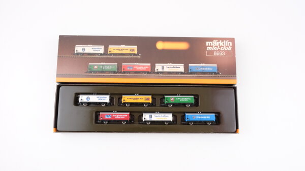 Märklin Z 8663 Bierwagen-Set Münchner Brauereien Ichqrs 377 der DB