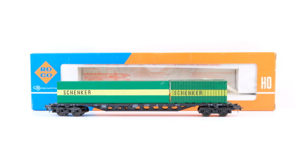 Roco H0 4362 Schwerlastwagen mit Container (Schenker) DB