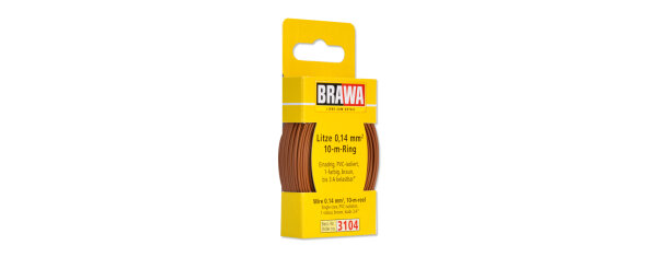 Brawa 3104 Litze 0,14 mm², braun